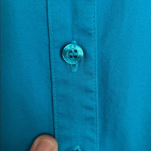 CR Ranchwear Women’s Cotton Western Button-Down Shirt – Teal Size X-Small - Picture 7 of 9